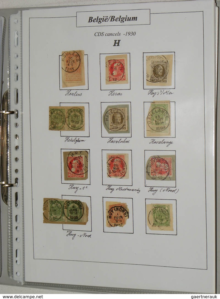 26144 Belgien - Stempel: Album and stockbook with a collection citycancels of Belgium. Collection contains