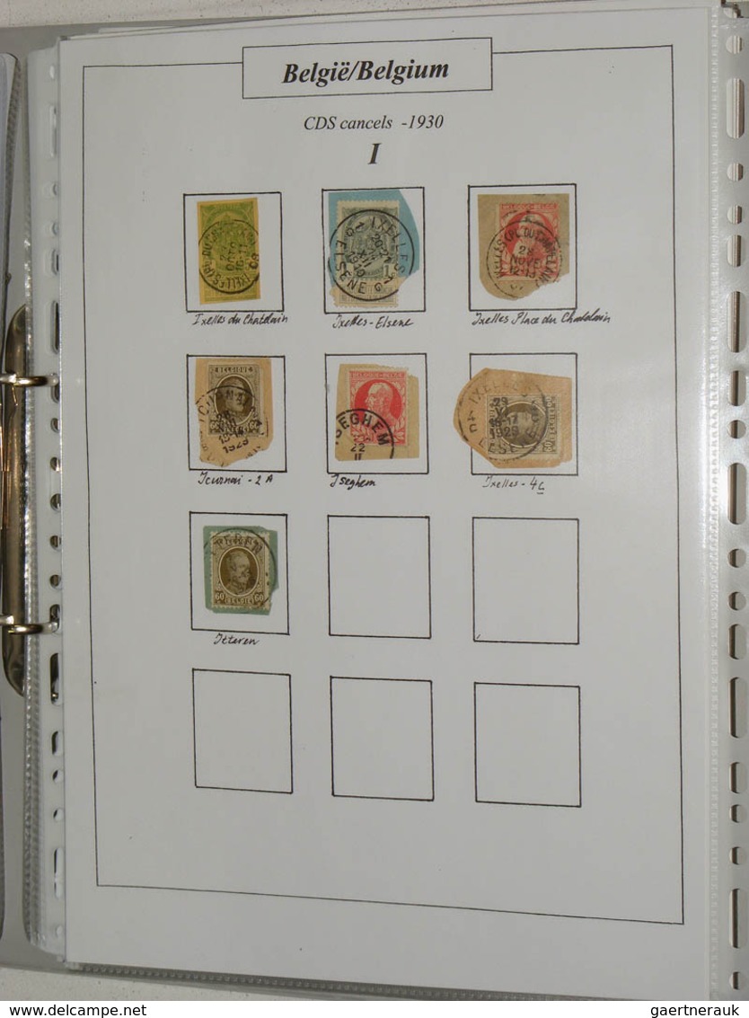 26144 Belgien - Stempel: Album and stockbook with a collection citycancels of Belgium. Collection contains