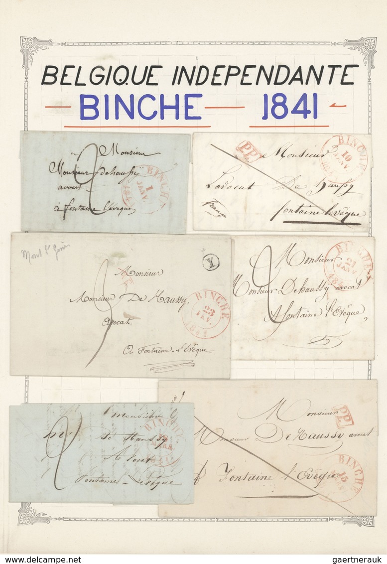 26146 Belgien - Stempel: BINCHE, 1750/1860 Ca., Very Comprehensive Accumulation Of A Business Corresponden - Autres & Non Classés