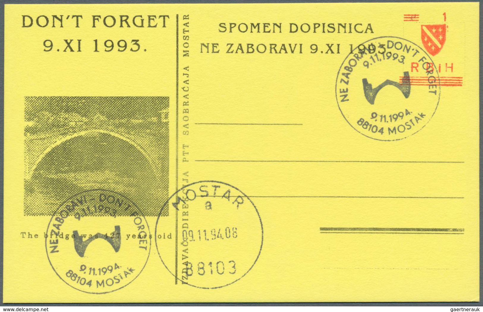 26170 Bosnien Und Herzegowina - Kroatische Post (Mostar) - Lokalausgaben: 1994, Posten Von 32 Nicht Gelauf - Bosnie-Herzegovine