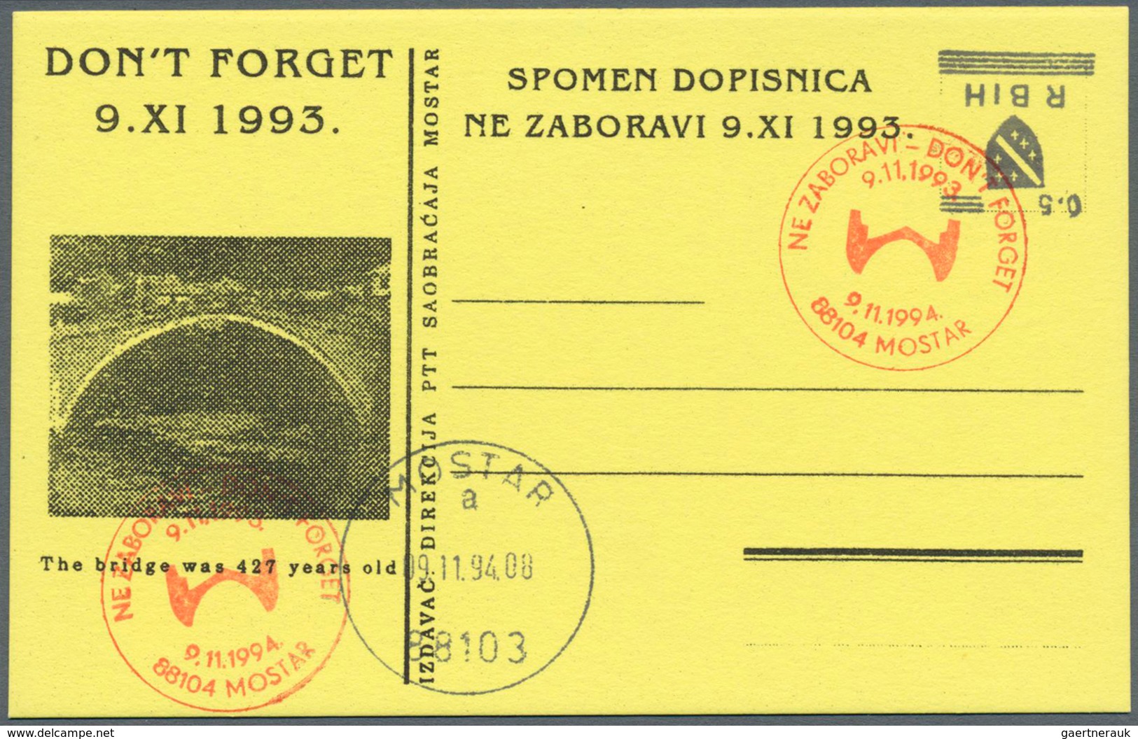 26170 Bosnien Und Herzegowina - Kroatische Post (Mostar) - Lokalausgaben: 1994, Posten Von 32 Nicht Gelauf - Bosnie-Herzegovine