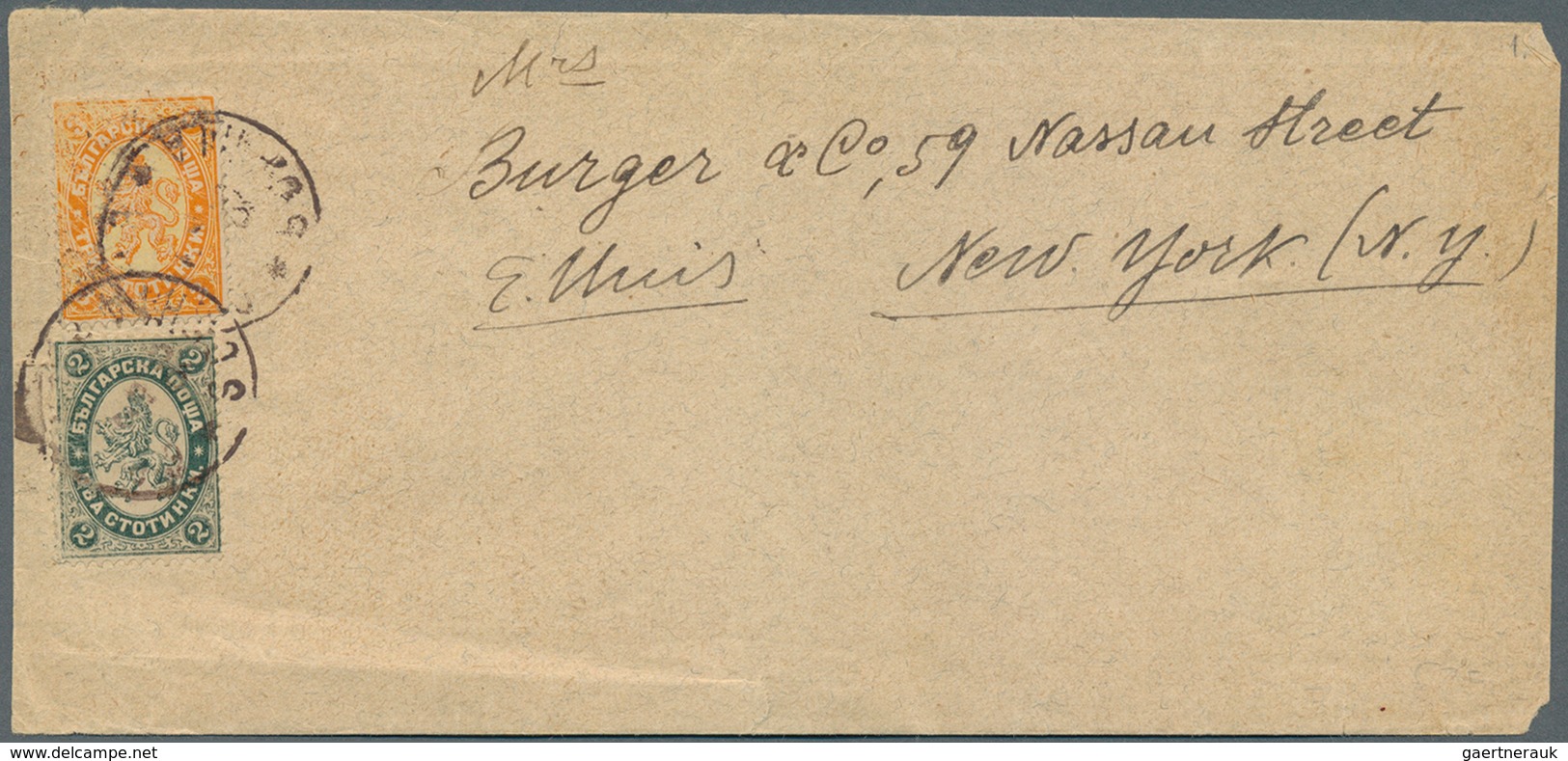 26182 Bulgarien: 1862/1945, Collection Of 33 Entires Incl. 1879 1fr. Black/red On Reverse Of Cover From So - Lettres & Documents