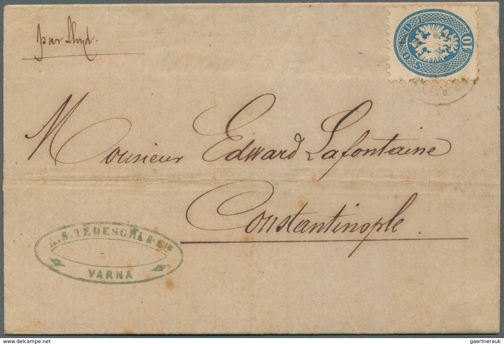 26182 Bulgarien: 1862/1945, Collection Of 33 Entires Incl. 1879 1fr. Black/red On Reverse Of Cover From So - Lettres & Documents