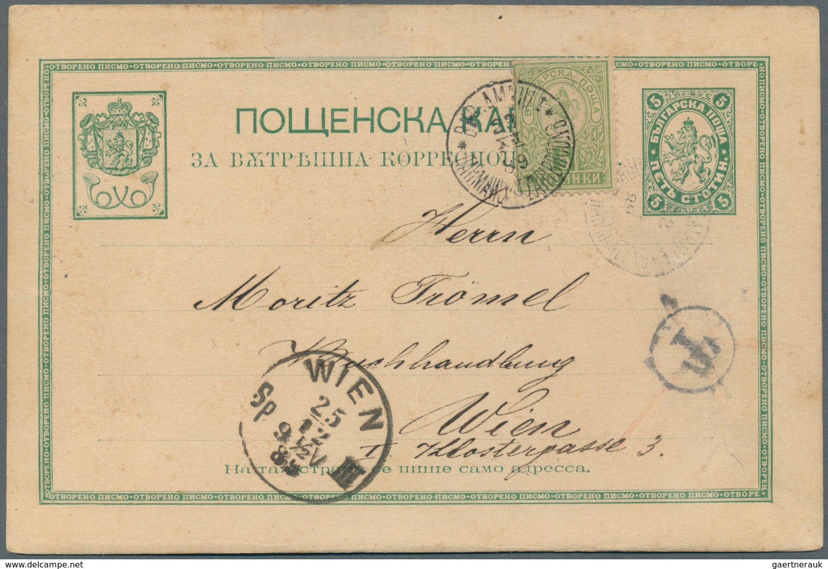 26182 Bulgarien: 1862/1945, collection of 33 entires incl. 1879 1fr. black/red on reverse of cover from So