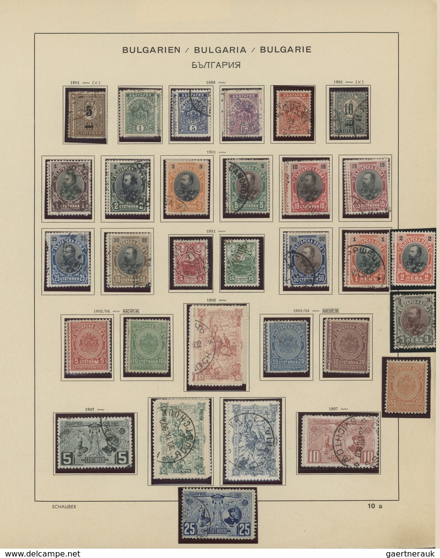 26184 Bulgarien: 1879/1970 (ca.), Collection In An Old Binder From Classic To Modern Issues With Many Good - Lettres & Documents