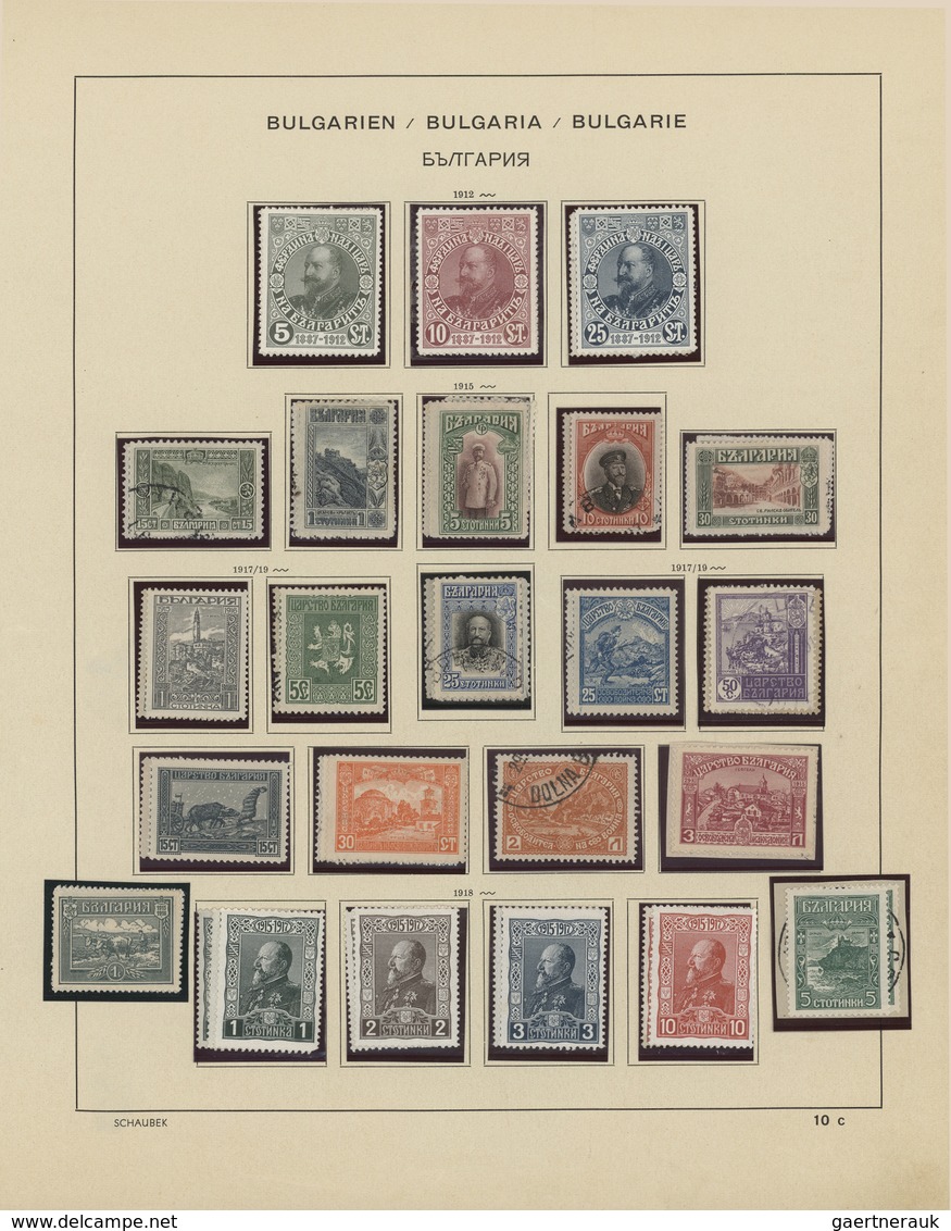 26184 Bulgarien: 1879/1970 (ca.), Collection In An Old Binder From Classic To Modern Issues With Many Good - Lettres & Documents