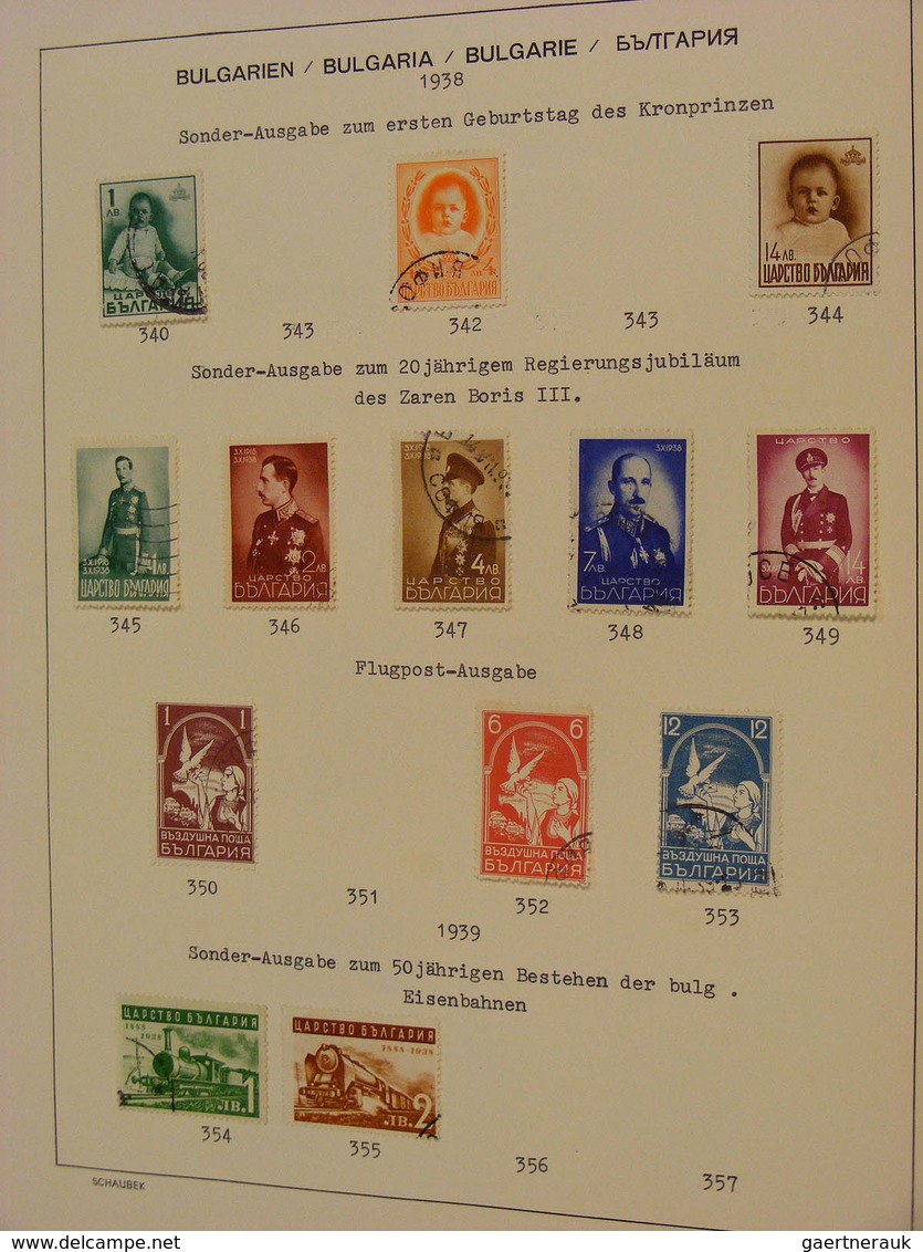 26190 Bulgarien: 1879/1944: Nice, canceled collection Bulgaria 1879-1944 in Schaubek album. Collection con