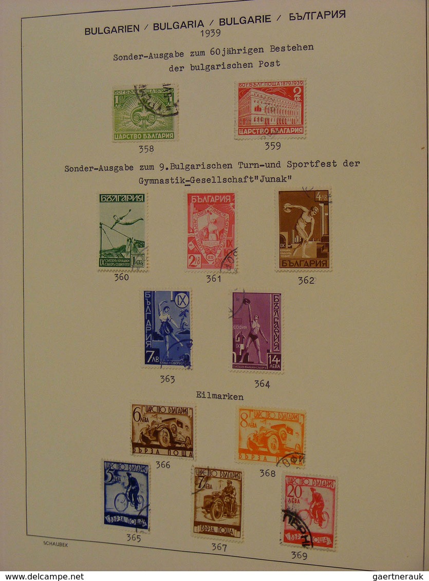 26190 Bulgarien: 1879/1944: Nice, canceled collection Bulgaria 1879-1944 in Schaubek album. Collection con