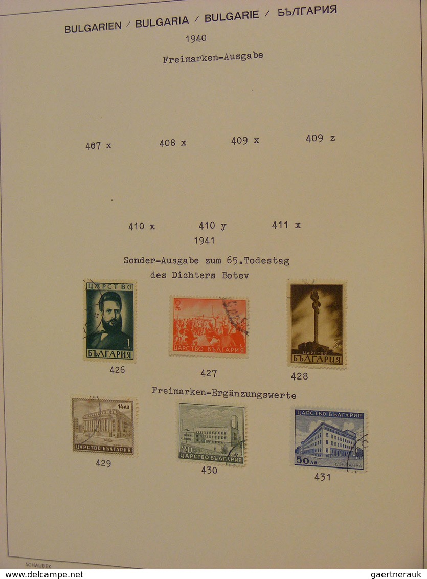 26190 Bulgarien: 1879/1944: Nice, canceled collection Bulgaria 1879-1944 in Schaubek album. Collection con