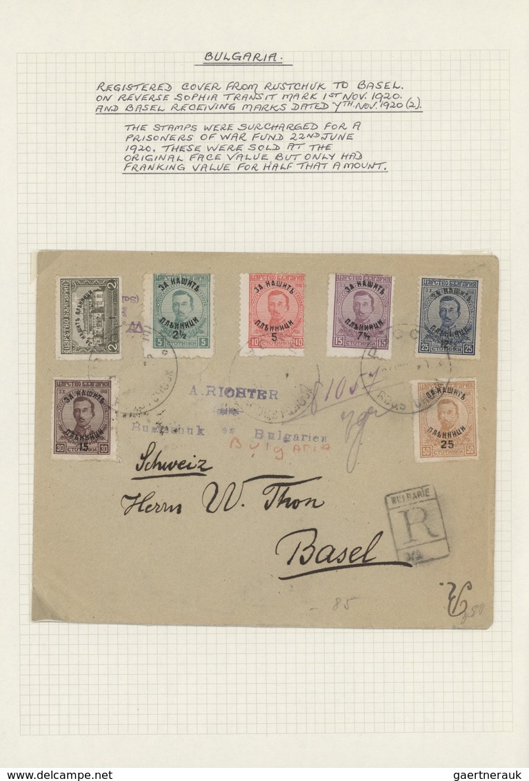 26194 Bulgarien: 1881/1940 (ca.), Collection Of Apprx. 90 Used/unused Stationery Resp. Covers, Neatly Arra - Lettres & Documents