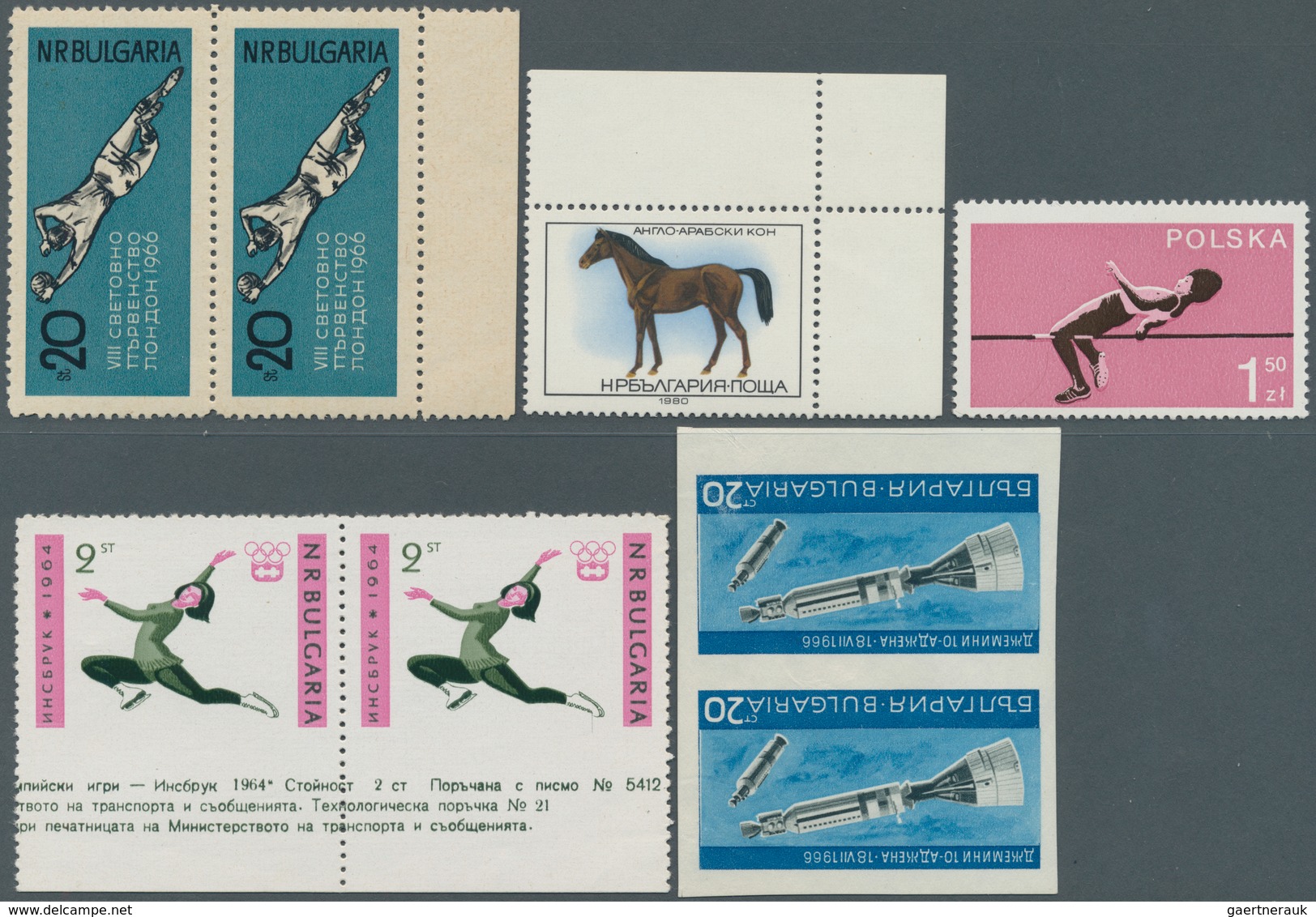 26202 Bulgarien: 1960/1980 (approx). Interesting lot containing a great number of VARIETIES: missing color