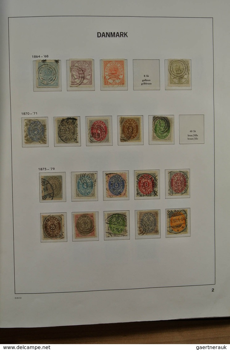 26218 Dänemark: 1851-1979. Mostly Used Collection Denmark 1851-1979 In Davo Album. Collection Contains Bet - Lettres & Documents