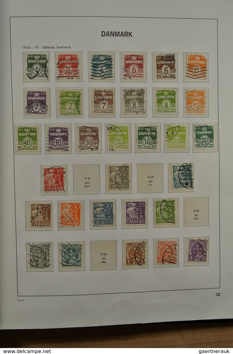 26218 Dänemark: 1851-1979. Mostly Used Collection Denmark 1851-1979 In Davo Album. Collection Contains Bet - Lettres & Documents