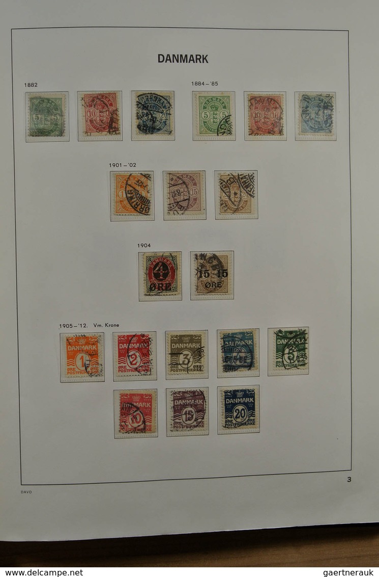 26218 Dänemark: 1851-1979. Mostly used collection Denmark 1851-1979 in Davo album. Collection contains bet