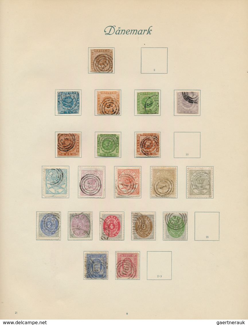 26220 Dänemark: 1851/1938, Used And Mint Collection On Album Pages, Slightly Varied Condition, Nice Part C - Lettres & Documents