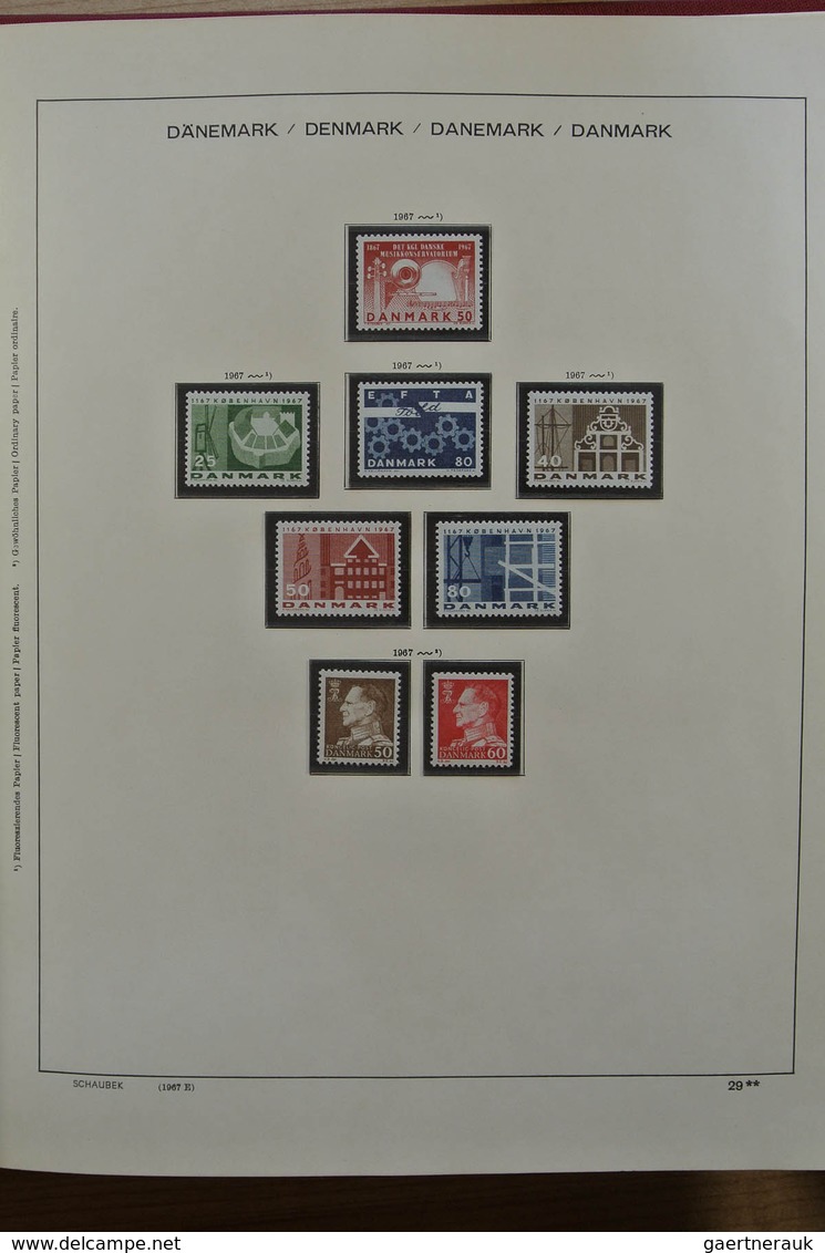 26223 Dänemark: 1854-1989. Well filled, partly double, MNH, mint hinged and used collection Denmark 1854-1