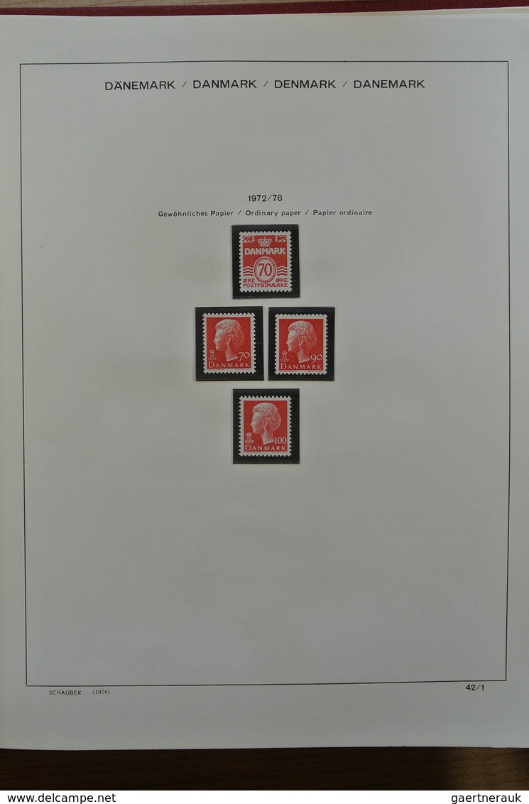 26223 Dänemark: 1854-1989. Well filled, partly double, MNH, mint hinged and used collection Denmark 1854-1