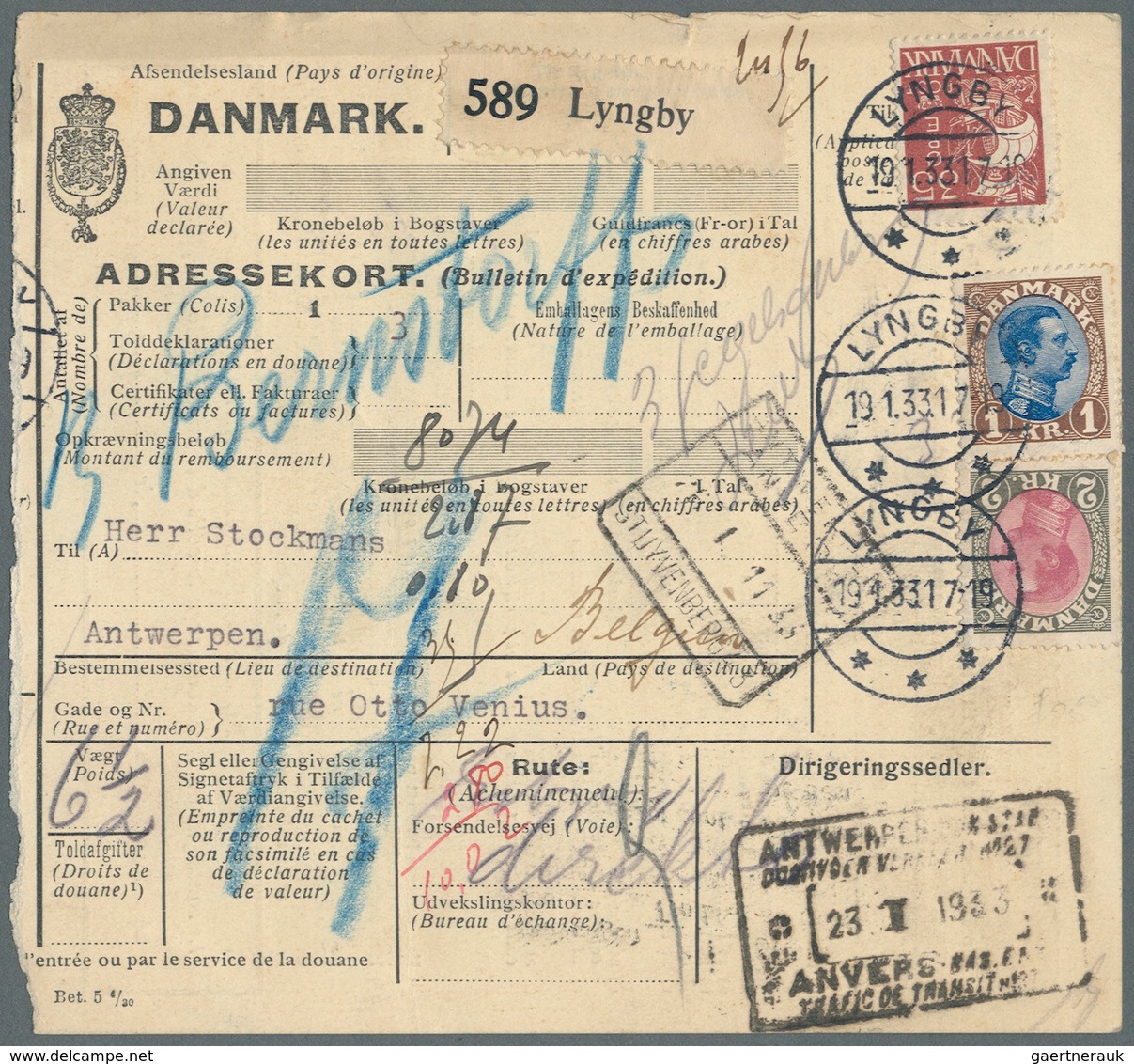 26229 Dänemark: 1866-1945 (meist), interresanter Posten von über 250 Belegen mit besseren Stempeln, sowie