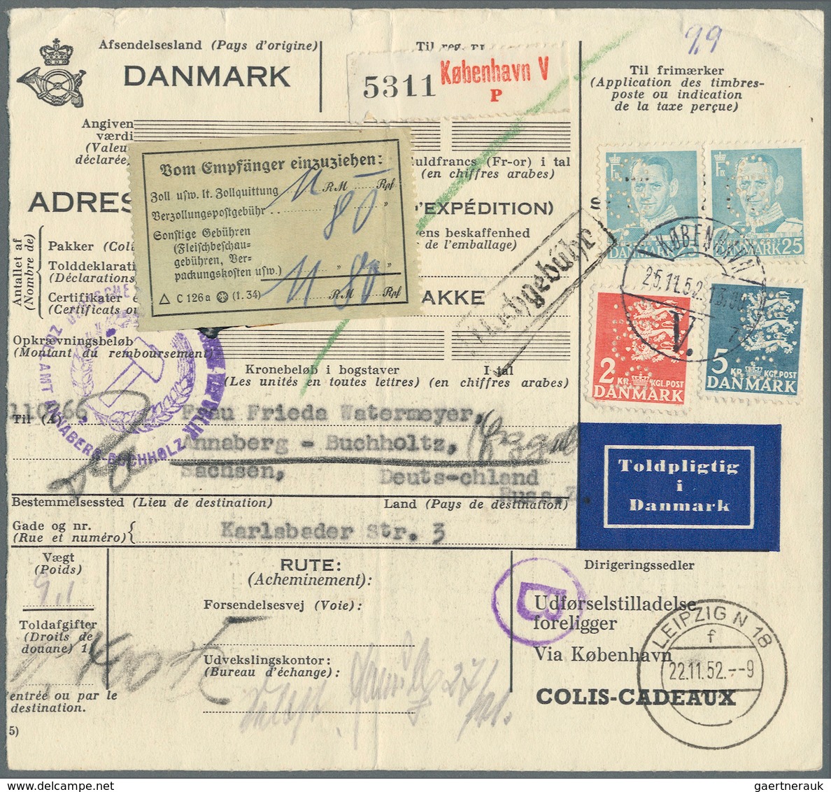 26229 Dänemark: 1866-1945 (meist), interresanter Posten von über 250 Belegen mit besseren Stempeln, sowie