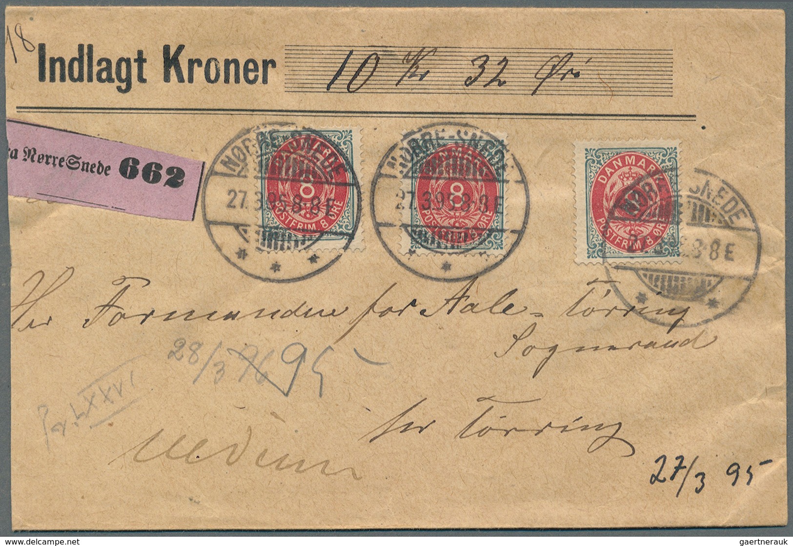 26229 Dänemark: 1866-1945 (meist), interresanter Posten von über 250 Belegen mit besseren Stempeln, sowie