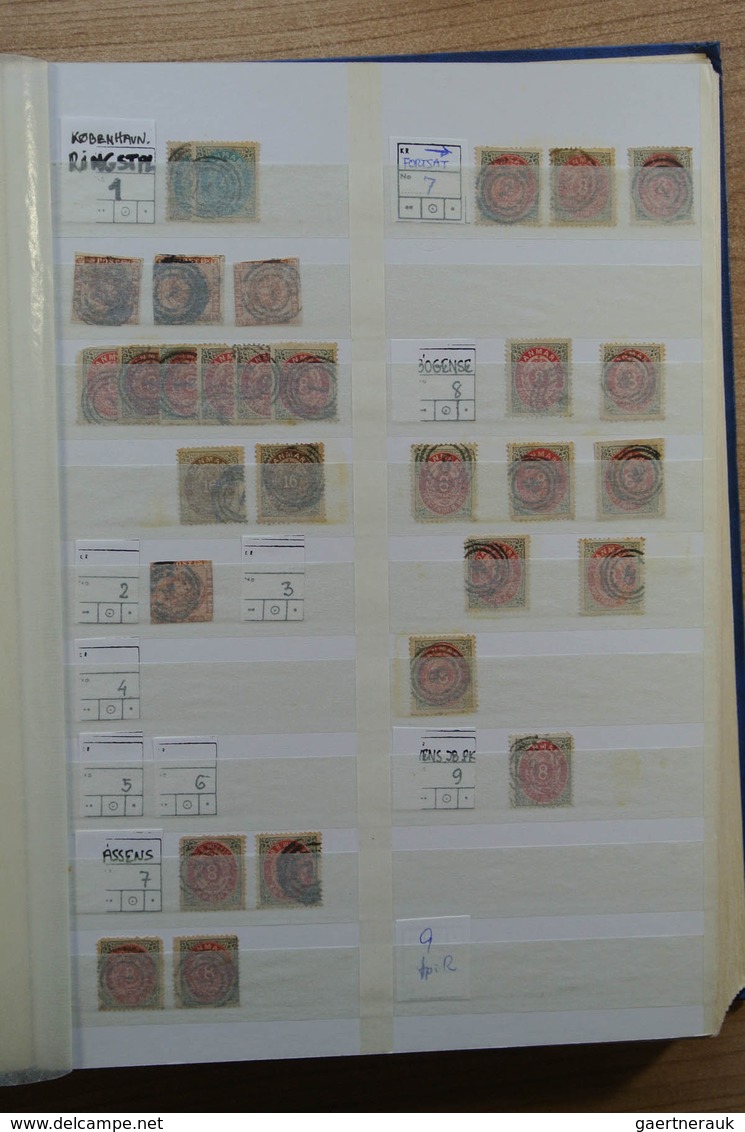 26231 Dänemark: Ca. 1875. Collection Of Ca. 1000 Numeral Cancels Of Denmark, Mostly On The Numeral Stamps - Lettres & Documents