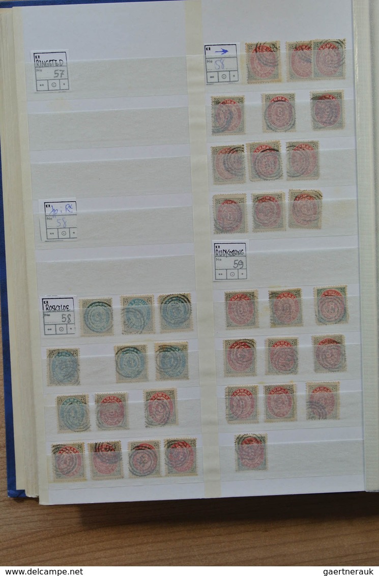 26231 Dänemark: Ca. 1875. Collection Of Ca. 1000 Numeral Cancels Of Denmark, Mostly On The Numeral Stamps - Lettres & Documents