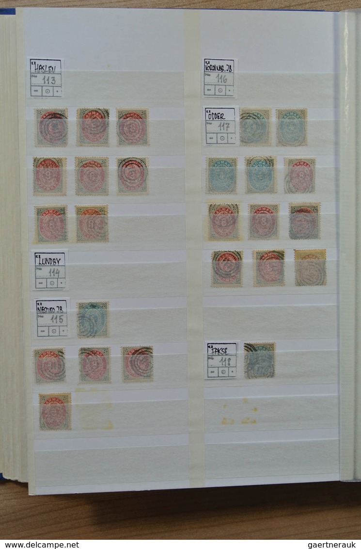 26231 Dänemark: ca. 1875. Collection of ca. 1000 numeral cancels of Denmark, mostly on the numeral stamps