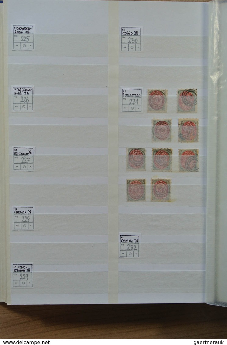 26231 Dänemark: ca. 1875. Collection of ca. 1000 numeral cancels of Denmark, mostly on the numeral stamps