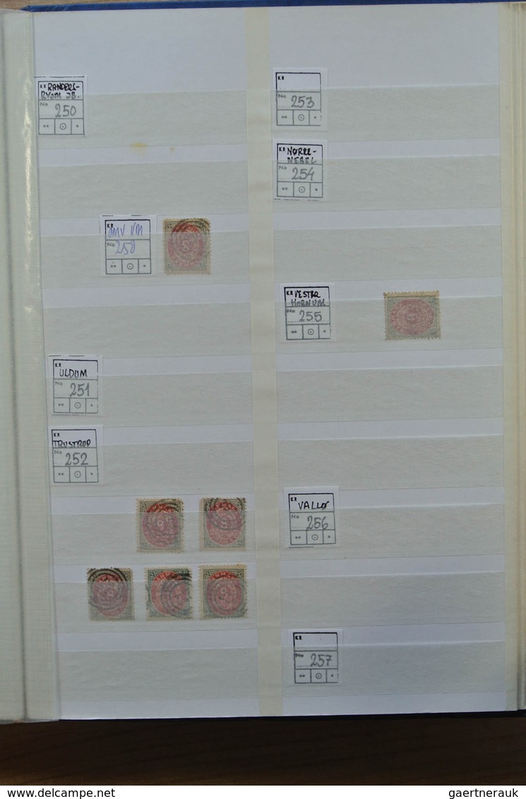 26231 Dänemark: ca. 1875. Collection of ca. 1000 numeral cancels of Denmark, mostly on the numeral stamps