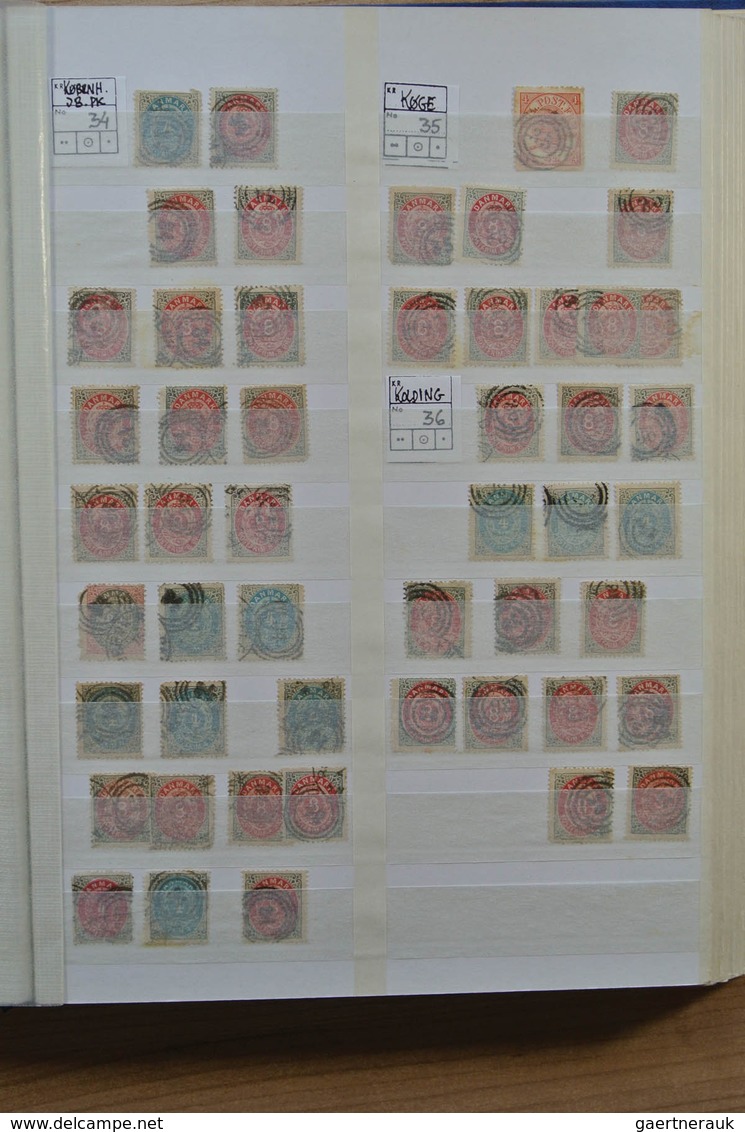 26231 Dänemark: ca. 1875. Collection of ca. 1000 numeral cancels of Denmark, mostly on the numeral stamps