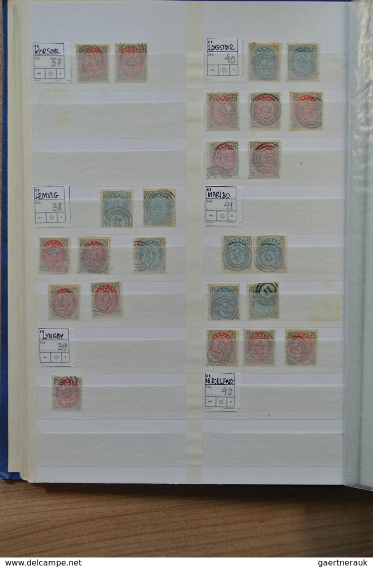 26231 Dänemark: ca. 1875. Collection of ca. 1000 numeral cancels of Denmark, mostly on the numeral stamps