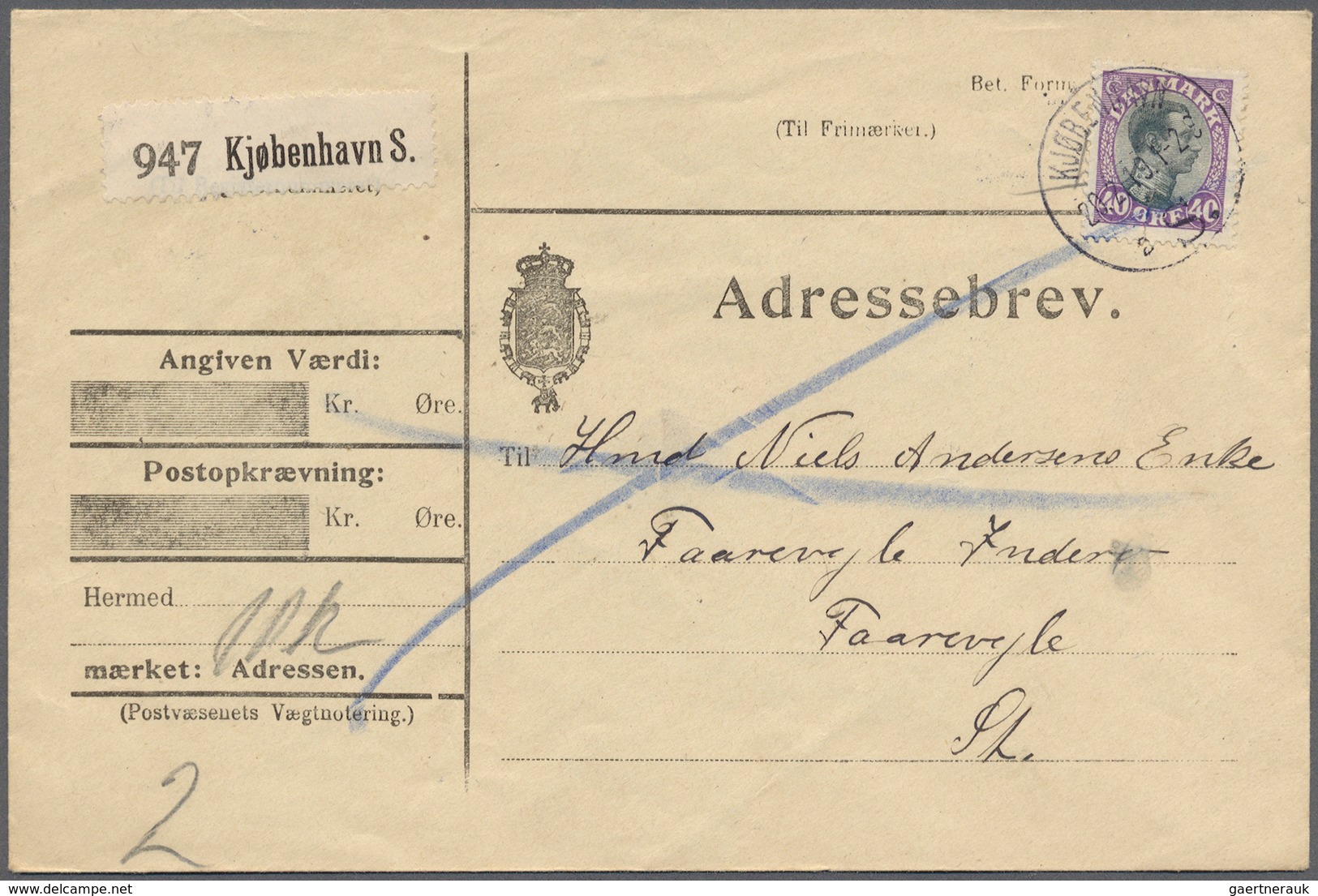 26235 Dänemark: 1890 (ab), Dabei Interessante Ganzsachen, Flugpost, Alte Ansichtskarten, Perfins U. A. - Covers & Documents