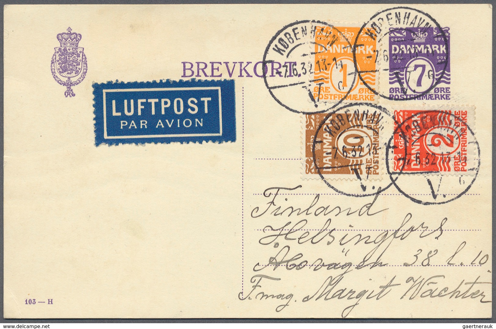 26235 Dänemark: 1890 (ab), Dabei Interessante Ganzsachen, Flugpost, Alte Ansichtskarten, Perfins U. A. - Covers & Documents