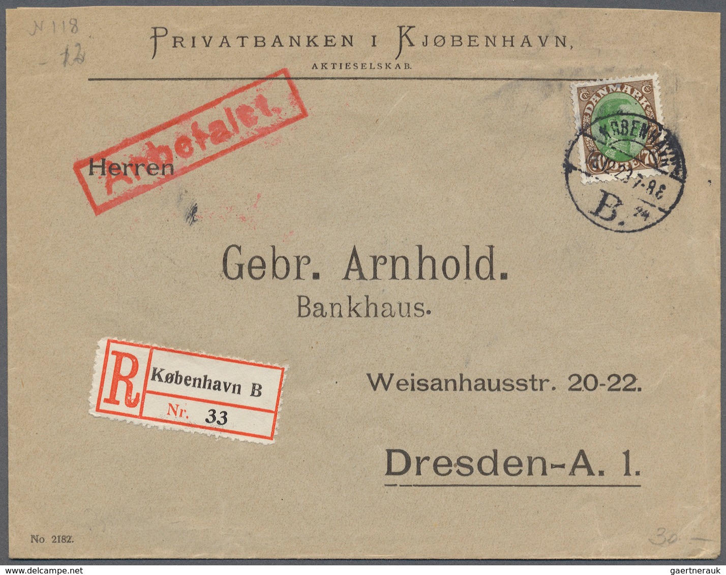 26235 Dänemark: 1890 (ab), dabei interessante Ganzsachen, Flugpost, alte Ansichtskarten, Perfins u. a.