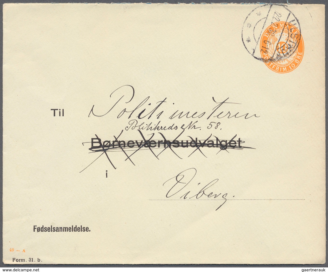 26235 Dänemark: 1890 (ab), dabei interessante Ganzsachen, Flugpost, alte Ansichtskarten, Perfins u. a.