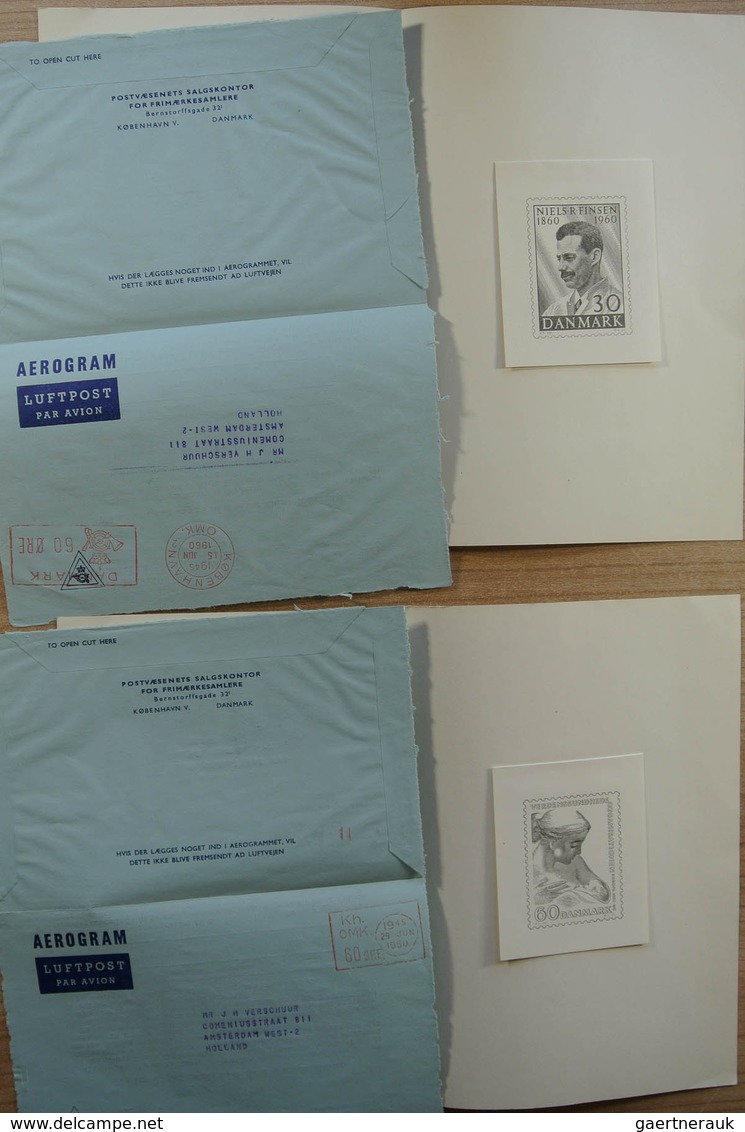 26236 Dänemark: 1900-1980. Wonderful Variety Of Covers And First Day Covers, Also Announcement Sheets Of T - Storia Postale