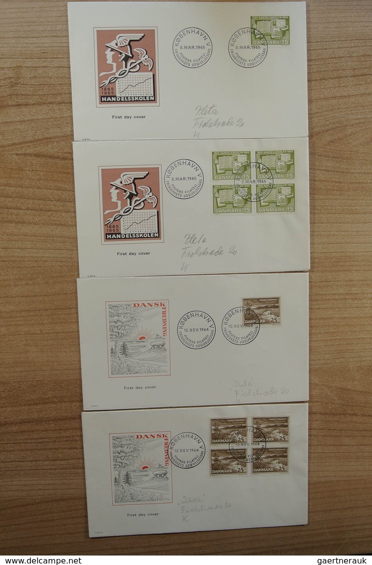 26236 Dänemark: 1900-1980. Wonderful variety of covers and first day covers, also announcement sheets of t