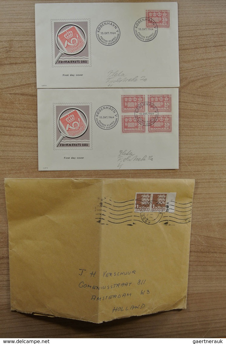 26236 Dänemark: 1900-1980. Wonderful variety of covers and first day covers, also announcement sheets of t