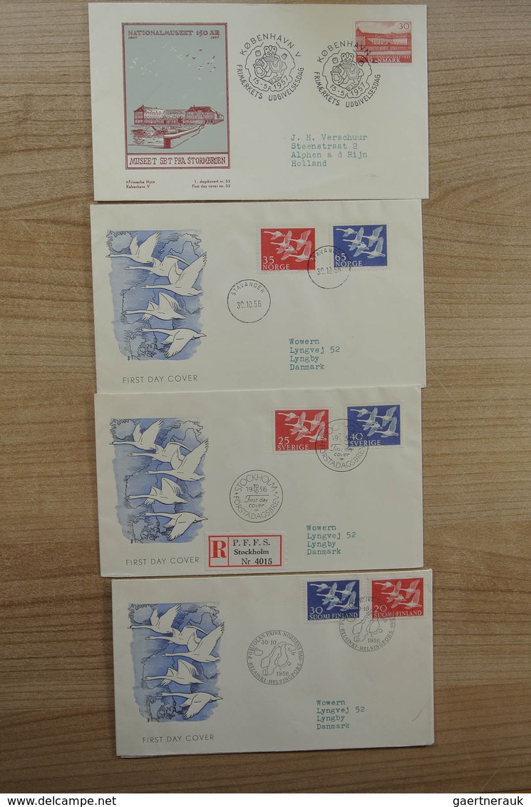 26236 Dänemark: 1900-1980. Wonderful variety of covers and first day covers, also announcement sheets of t