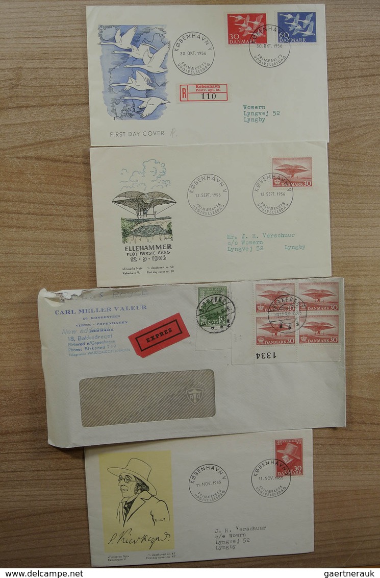 26236 Dänemark: 1900-1980. Wonderful variety of covers and first day covers, also announcement sheets of t