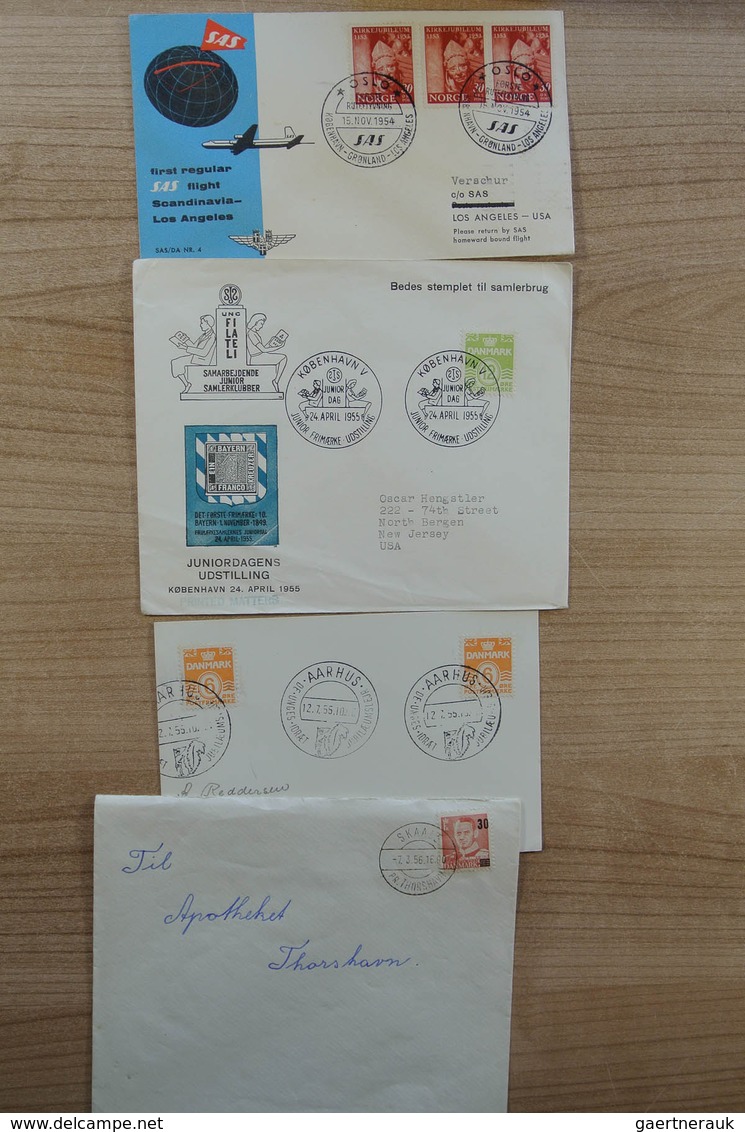 26236 Dänemark: 1900-1980. Wonderful variety of covers and first day covers, also announcement sheets of t