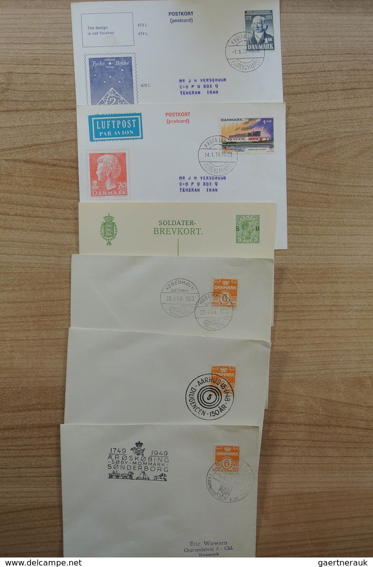 26236 Dänemark: 1900-1980. Wonderful variety of covers and first day covers, also announcement sheets of t