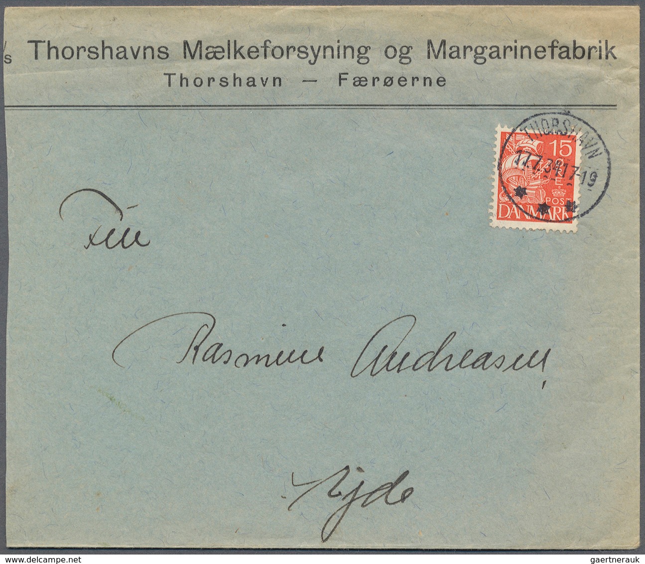 26239 Dänemark: 1915 (ab), Kleiner Posten Von 68 Belegen, Teils Mit Besonderheiten Wie Flugpost, Färöer Un - Lettres & Documents