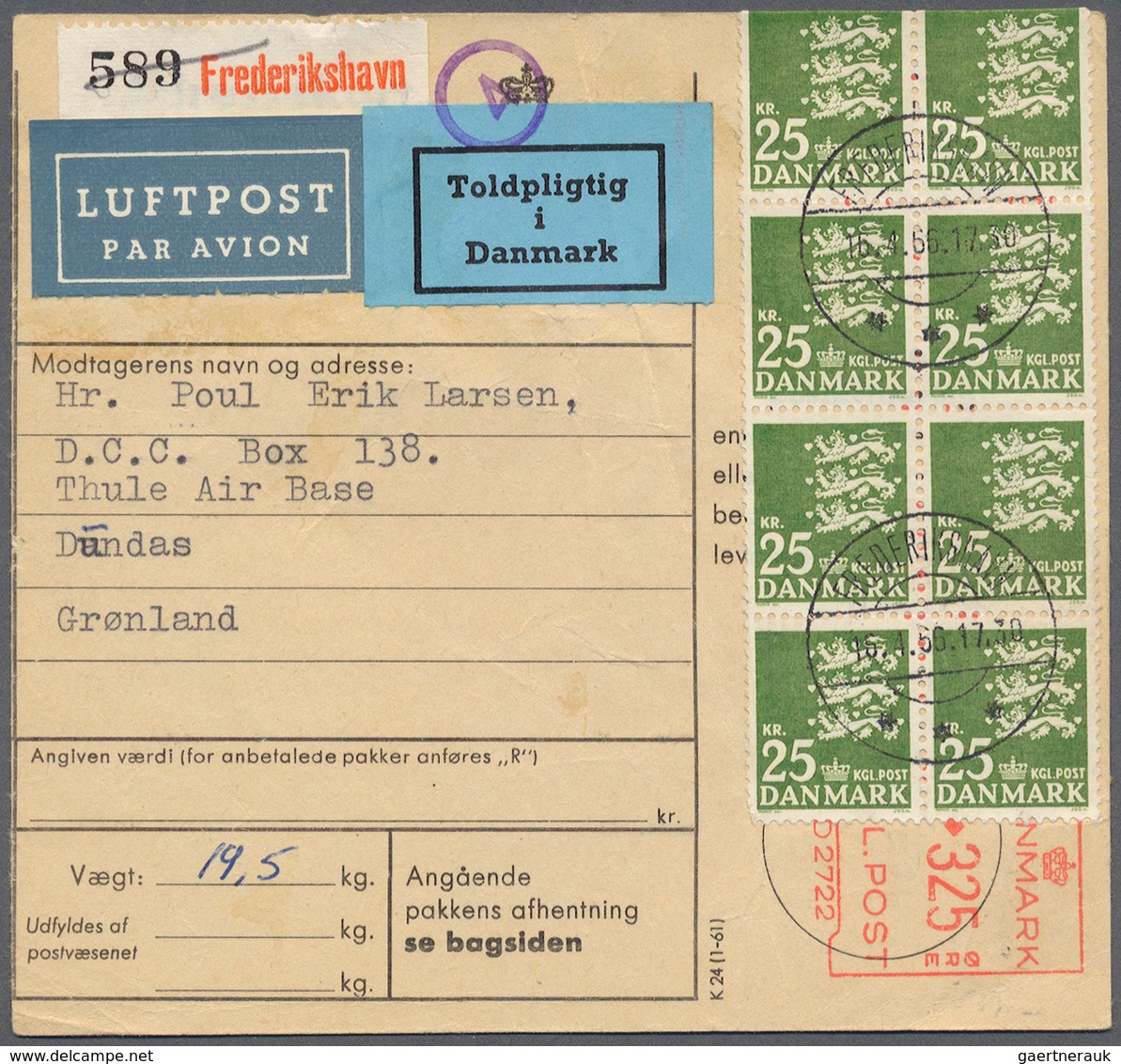 26239 Dänemark: 1915 (ab), kleiner Posten von 68 Belegen, teils mit Besonderheiten wie Flugpost, Färöer un