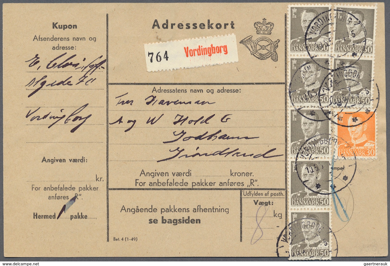 26239 Dänemark: 1915 (ab), kleiner Posten von 68 Belegen, teils mit Besonderheiten wie Flugpost, Färöer un