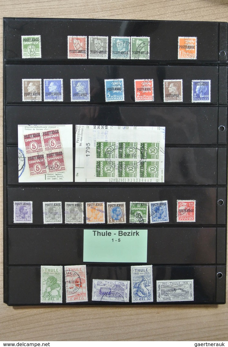 26240 Dänemark: 1919-1975. Used Collection Parcelpost Stamps Of Denmark 1919-1975 On Stockpages In Folder. - Lettres & Documents