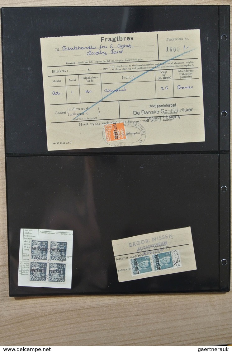 26240 Dänemark: 1919-1975. Used Collection Parcelpost Stamps Of Denmark 1919-1975 On Stockpages In Folder. - Lettres & Documents