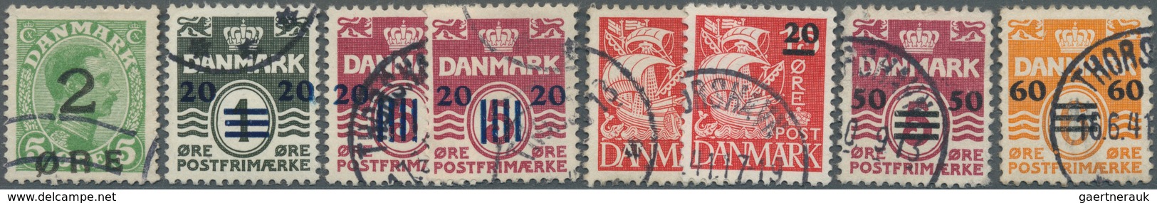 26247 Dänemark - Färöer: 1919/1975, Collection/assortment Incl. 1919 5ö. Overprint On Cover And Single Use - Féroé (Iles)