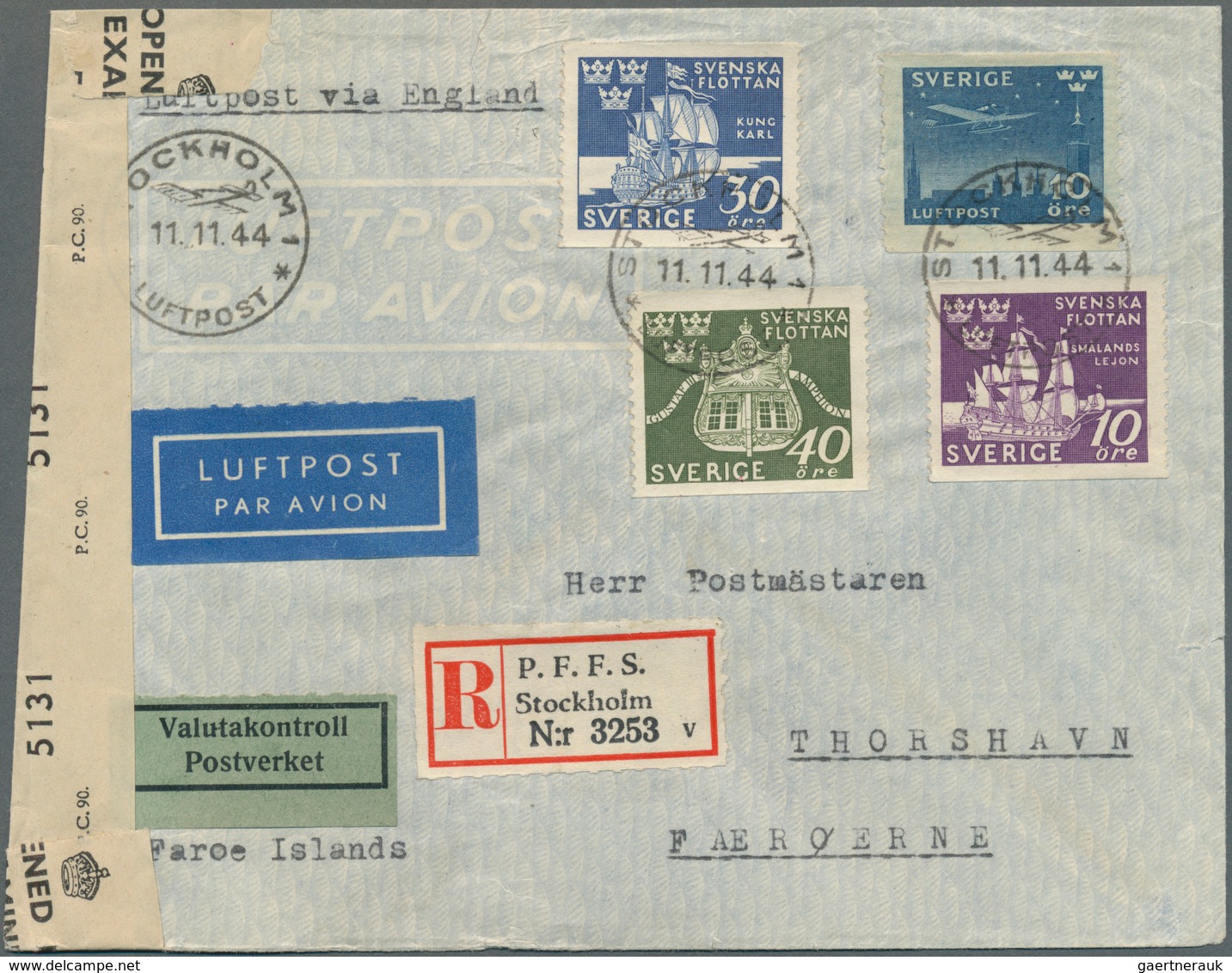 26247 Dänemark - Färöer: 1919/1975, Collection/assortment Incl. 1919 5ö. Overprint On Cover And Single Use - Féroé (Iles)