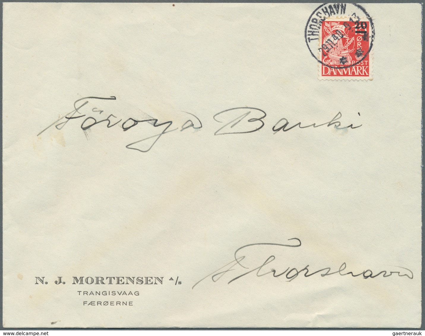 26247 Dänemark - Färöer: 1919/1975, Collection/assortment Incl. 1919 5ö. Overprint On Cover And Single Use - Féroé (Iles)